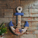 Wooden Anchor Wall Plaque Nautical Beach Tropical Decorative Wall Ornament