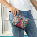 DIY Peafowl Special Shaped Diamond Painting Leather Chain Crossbody Bags