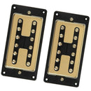 Electric Guitar Humbucker Pickups Double Coil with Screws Springs, Golden Black,