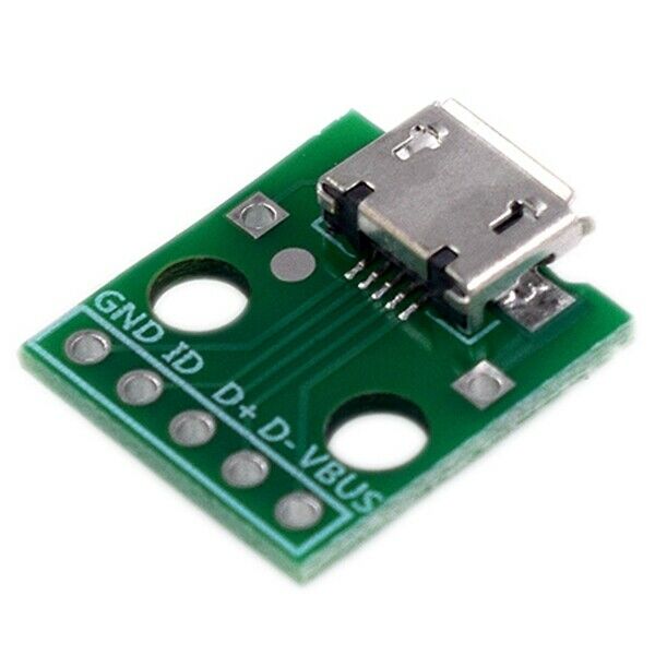 10Pcs Micro-Usb To Dip Adapter 5Pin Female Connector B Type Pcb Converter
