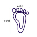 12Pcs Cute Foot Shaped Metal Bookmarker Paper Clip Memo Clips Office Supplies