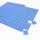 Blue 100mmx100mmx0.5mm GPU CPU Heatsink Cooling Thermal Conductive Silicone Pads