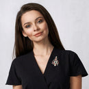 Rhinestone Cute Badges Christmas Tree Jacket Pins Brooches Unisex Alloy Jewelry