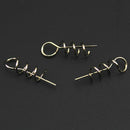 100Pcs Spring Twist Lock Fishing Hook Centering Pin for Soft Lure Bait Worm C R5