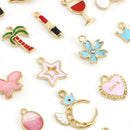 30PCS/Set Bulk Lots Enamel Mix Enamel Pendants Charms Beads Jewelry Making DIYTO