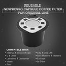 6Pcs Refillable Coffee Capsules Pods for Nespresso Durable Eco-Friendly