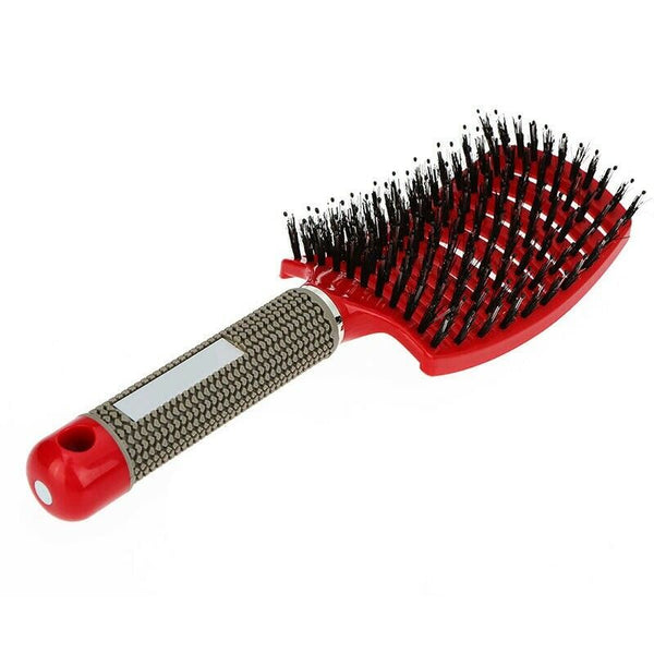 comb Hair Brush Curved Hairbrush for Thick Hair Red O5A4
