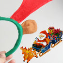 Santa Reindeer Antler Hat Deer Horn Christmas Cap Free  New Gift Xm