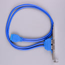 USB 3.0 20 pin to 2 port female adapter cables dual port USB 3.0 cabl Sâ„–[