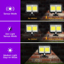 128 LED Solar Wall Light Motion Sensor Waterproof Yard Street Security Lamp