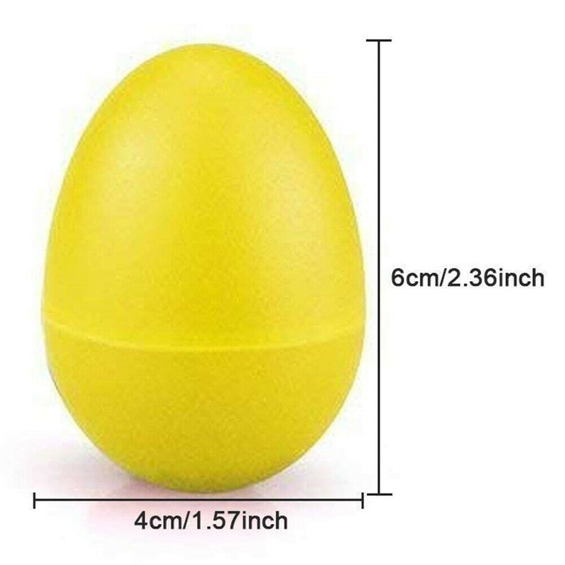 20pcs Shaker Eggs Plastic Musical Egg Shaker with 4 Colors Kids Maracas Egg