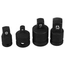 4pcs 1/2inch/1/4inch to 3/8inch Drive Impact Wrench Socket Adapter Converte F4Y8
