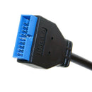 20cm Type-E To 20 Pin Adapter Cable Black Durable USB 3.1  Motherboard