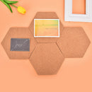 4Pcs Hexagon Cork Board Tiles Self Adhesive Pin Board Decoration Bulletin Bo Hn