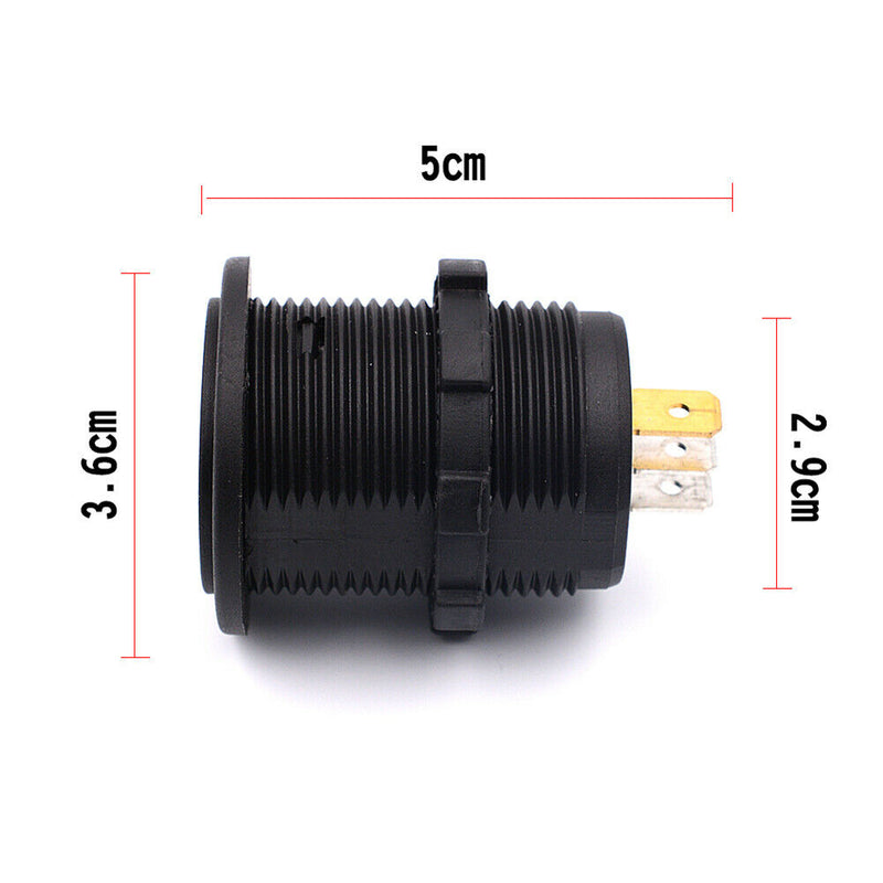 Waterproof 6-30V Red LED Digital Voltmeter Ammeter for Car Auto Motorcycle A