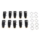 10Pieces 1/4" 6.35mm 3Pins Stereo Audio Microphone Female Socket Jack