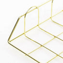 Office Desktop Metal Stackable File Document Letter Tray Organizer Golden