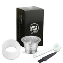 Stainless Steel Reusable Coffee Capsule Powder Filler Cup Set for Nespresso A