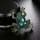Green Brooch Women Party Anniversary Jewelry Shiny Rhinestone Brooches Bouq