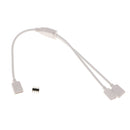 2 Pack Splitter Cable Strip Connector For RGB 5050 3528 Light Strips White