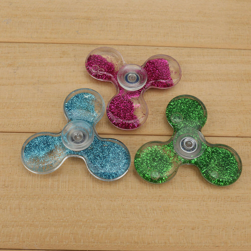 Quicksand Adults Decompression Tri Crystal Random Color Fingertip Gyro