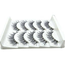 5Pair Thick Cross Natural Eye Lashes Extension Makeup False Eyelashes Clear Band