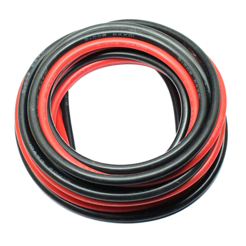 2 Roll 10AWG Super Flexible High Temperature Resistant Silicone Wire Cable