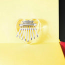 Musical Instrument Acrylic Thumb Piano Transparent Heart 8 Keys Kalimba
