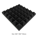 10pcs Soundproofing Foam Pads Studio Room Sound Treatment Foam (Black) A