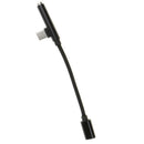 2 In 1 USB-C to Charger & 3.5mm AUX for Android Splitter Audio Cable black