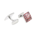 Enamel Square Pattern Cufflinks Cuff Links Brass Fashion 18x18mm Work