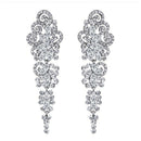 Crystal jewelry long earrings for women plated butterfly bridal wedding dan Y2B6