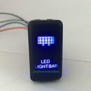12V Blue 2LED Car Replacement 2 Way ON-OFF Push Button LED Light Switch
