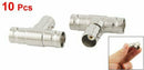 10 Pcs BNC 3 Way Female to Female T Adapter RF Coaxial Connectors I1X7