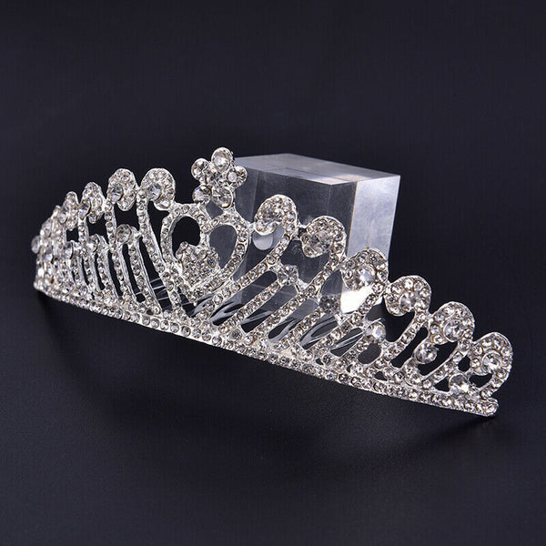 New Bride Wedding Rhinestone Heart-shaped Comb  Crown Tiara Wedding Accessori!o