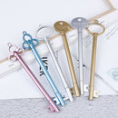 6pcs Golden Key Gel Ink Pen Kids Students Stationery Supplies Office Sch3C