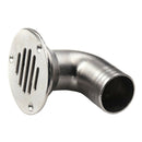 316 Stainless Steel 90 Degree Elbow Floor Drain Thru Marine Heavy Duty