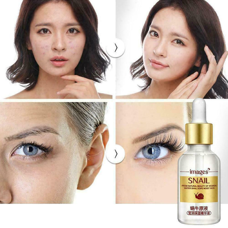 Snail Extract Serum Face Hyaluronic Acid Collagen Face Whitening V2L7