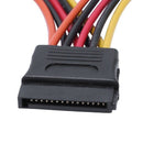 1X(Sata Hard Drive Power Cord 15Pin One Minute Two Three Transfer Cable Mal