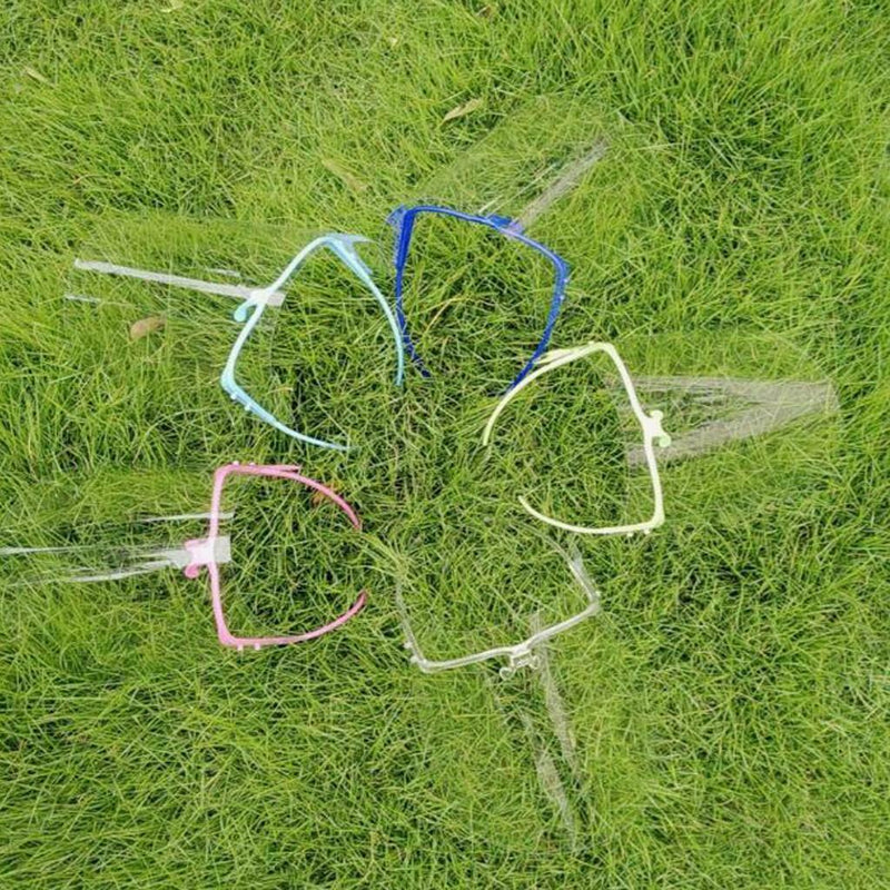 20Pcs Elastic Full Face Shield Washable Clear Goggles Visor Cap Dustproof