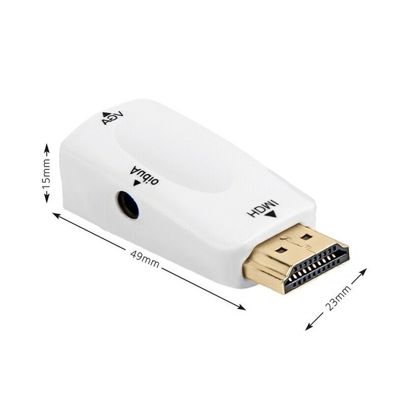 1080P HDMI Male to VGA Female Adapter Video Converter with Audio Output N3  V2L9
