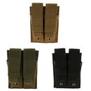 Outdoor Double Pouch Bag Flashlight Holder Sports Travel Pouch Khaki