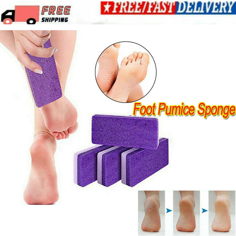 4 x Pumice Sponge Stone Exfoliate Pedicure Foot Hard Dead Skin Remover Scrubber