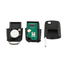 2 Buttons Car Flip Remote Key Fob Case 434MHz ID48 Chip For /Volkswagen Bor Z9D6