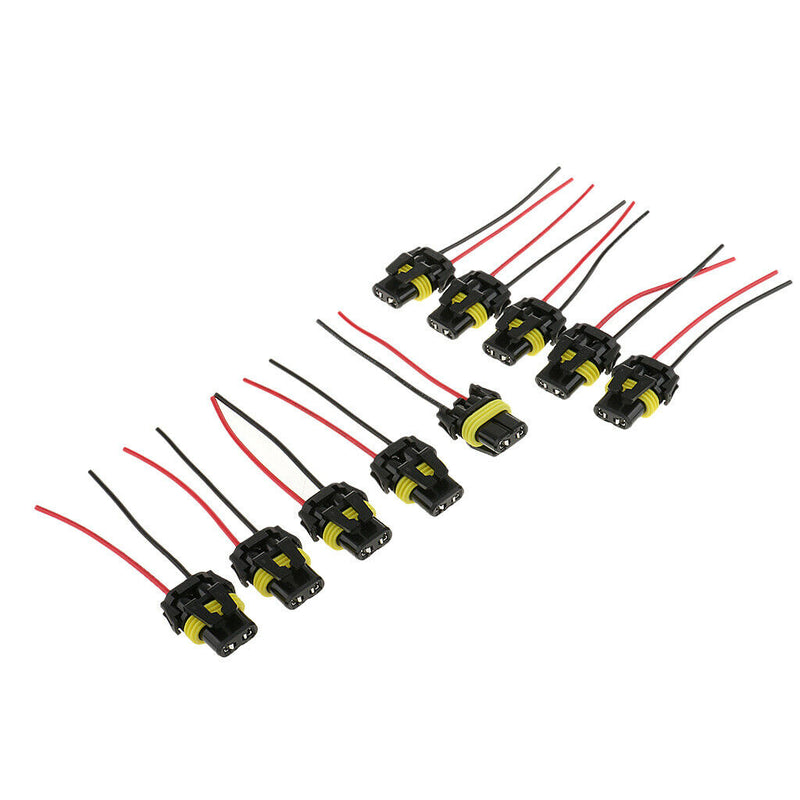 10pcs 9005 9006 Adapter Wiring Harness Sockets Wire For Headlights Fog Light
