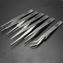 6Pcs Pro Anti-Static Stainless Steel Tweezers Set Maintenance Tools Pro Dzjo