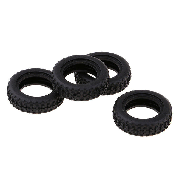 4x Wheel Tire Tyres Replacement (Black) for WLtoys K979 K989 1:28 Rally Car