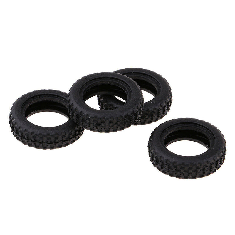 4x Wheel Tire Tyres Replacement (Black) for WLtoys K979 K989 1:28 Rally Car