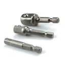 3pcs Hex Shank Drive Screwdriver Drill Bit Electric Socket Wrench Adapter