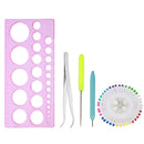 DIY Paper Quilling Kit Tweezer Quilling Ruler Needles Rolling Pen Tools